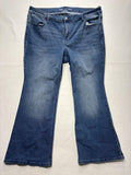 Old Navy Wow Flare Jeans Womens 20 Short Medium Wash High Rise Stretch 36x29