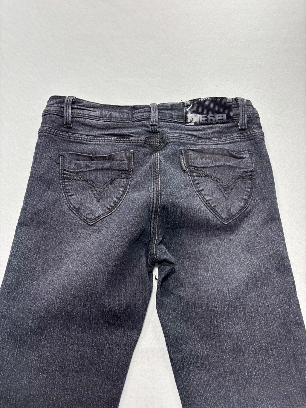 Diesel Jeans Womens 27 Gray Charcoal Wash Low Rise Skinny Stretch 27x29.5