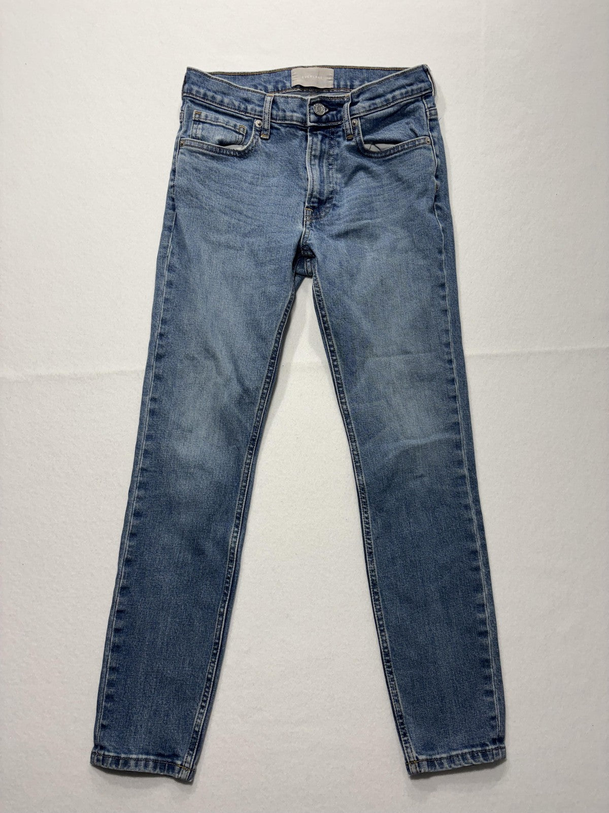 Everlane Jeans Womens 28 Blue Medium Wash Skinny Mid Rise Stretch 28x28.5