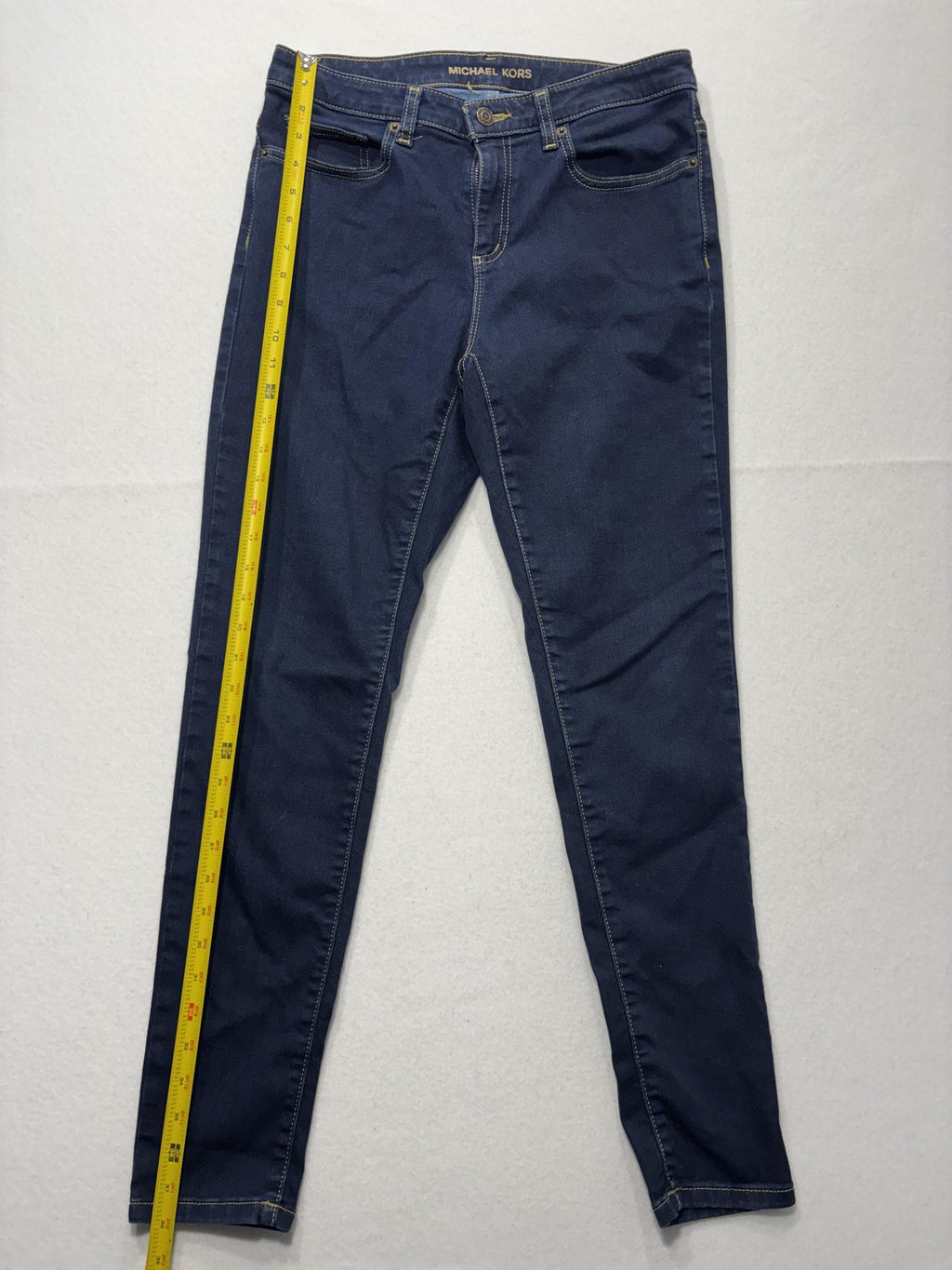 Michael Kors Izzy Skinny Jeans Womens 8 Blue Dark Wash Mid Rise Stretch 30x28.5