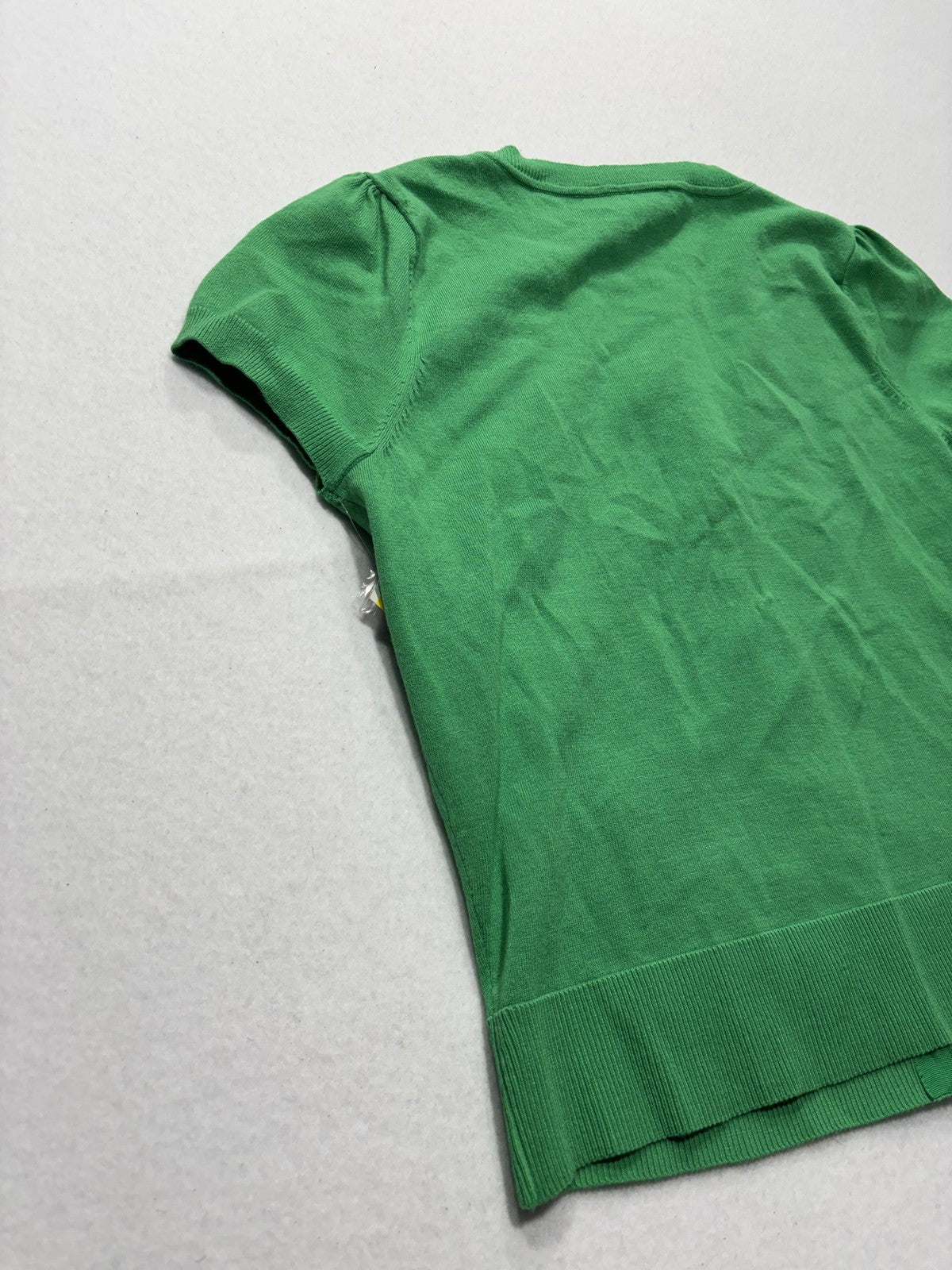 INC International Concepts Cardigan Womens Medium Green Beaded Short Sleeve