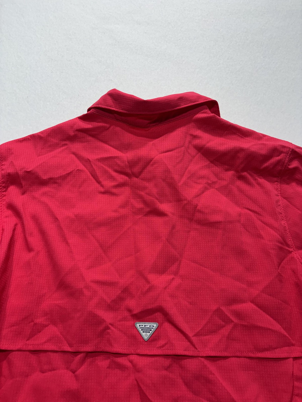 Columbia PFG Shirt Mens Large Red Long Sleeve Fishing Button Up Vented