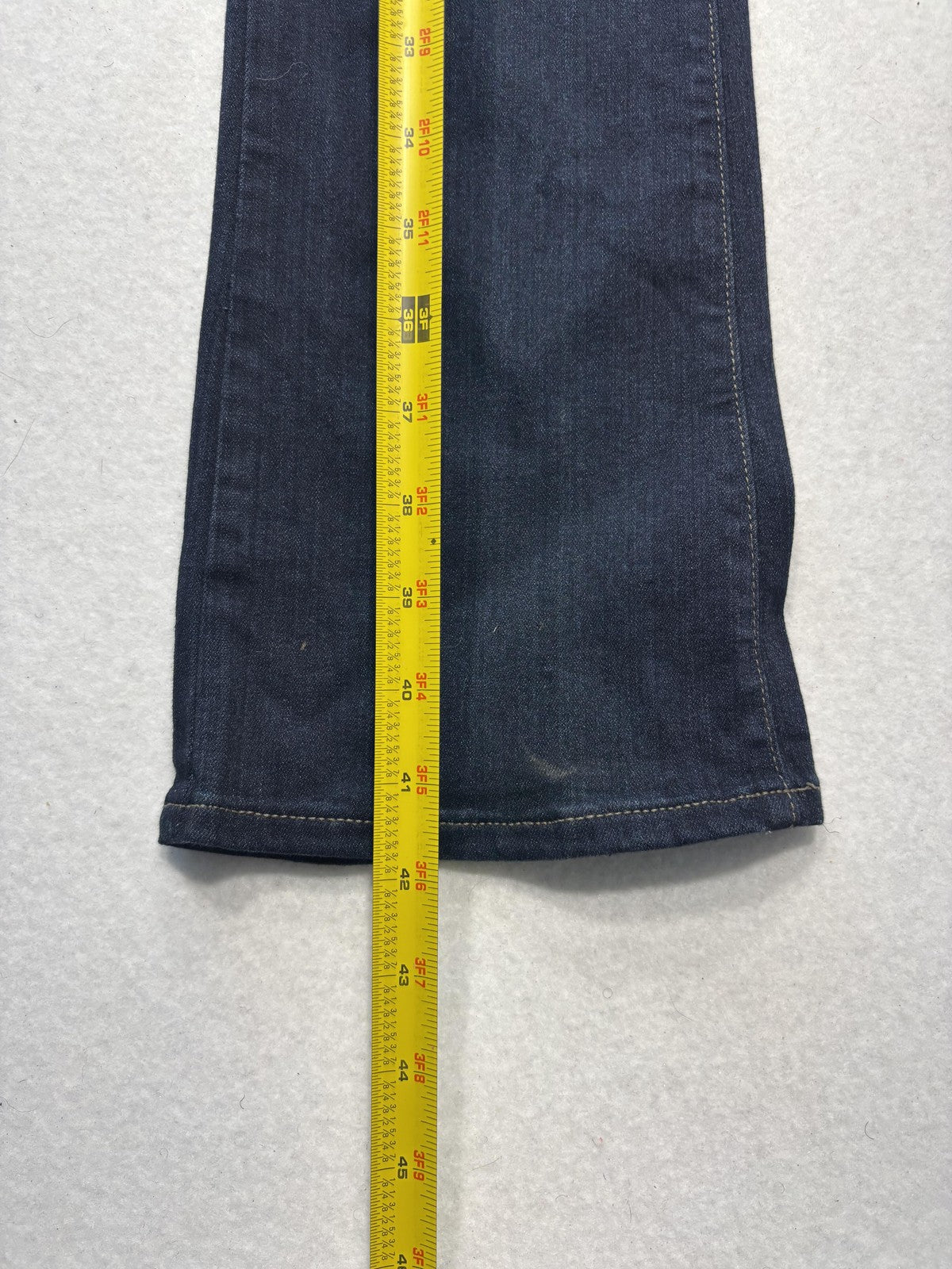 Paige Manhattan Jeans Womens 24 Blue Dark Wash Mid Rise Slim Boot 24x31 Stretch