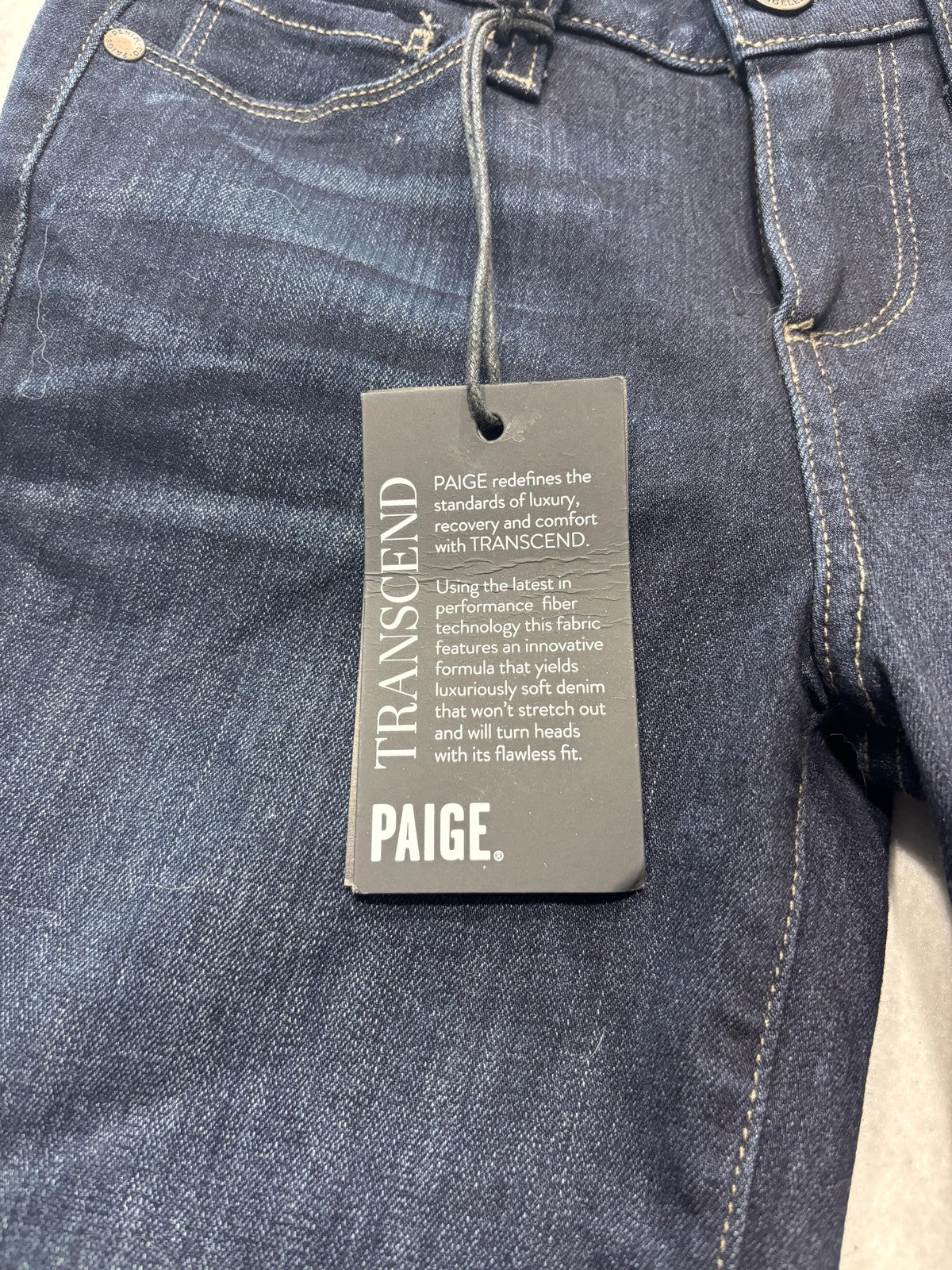 Paige Manhattan Jeans Womens 24 Blue Dark Wash Mid Rise Slim Boot 24x31 Stretch