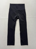 Lululemon Leggings Womens 4 Black High Rise 23" Inseam Cropped Yoga Stretch