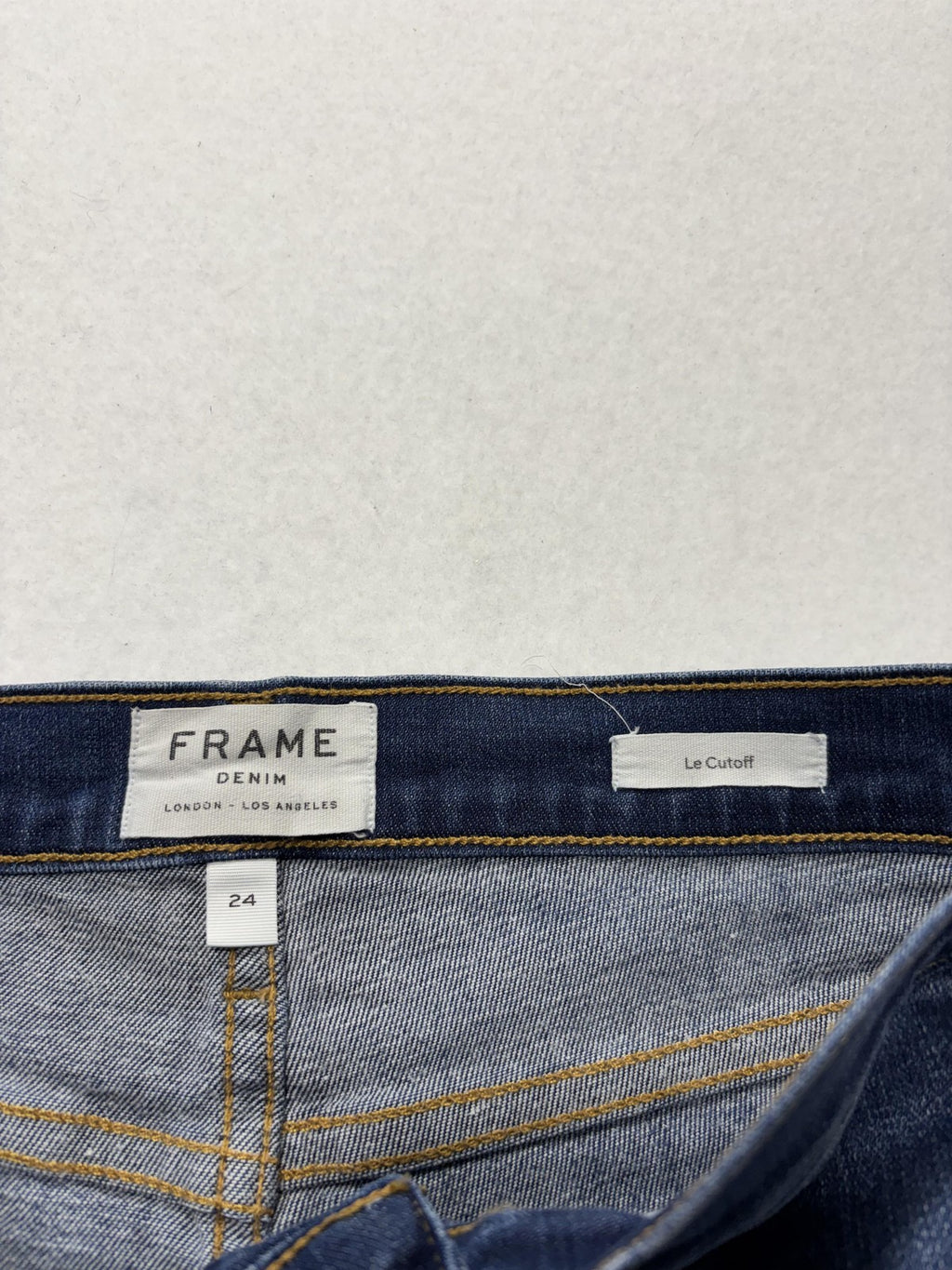 FRAME Denim Shorts Womens 24 Blue Le Cutoff Raw Hem Stretch Casual Summer