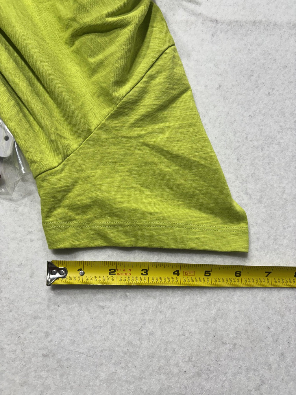 Soft Surroundings Shirt Dress Womens Medium Lime Green Danelle Button Asym Hem