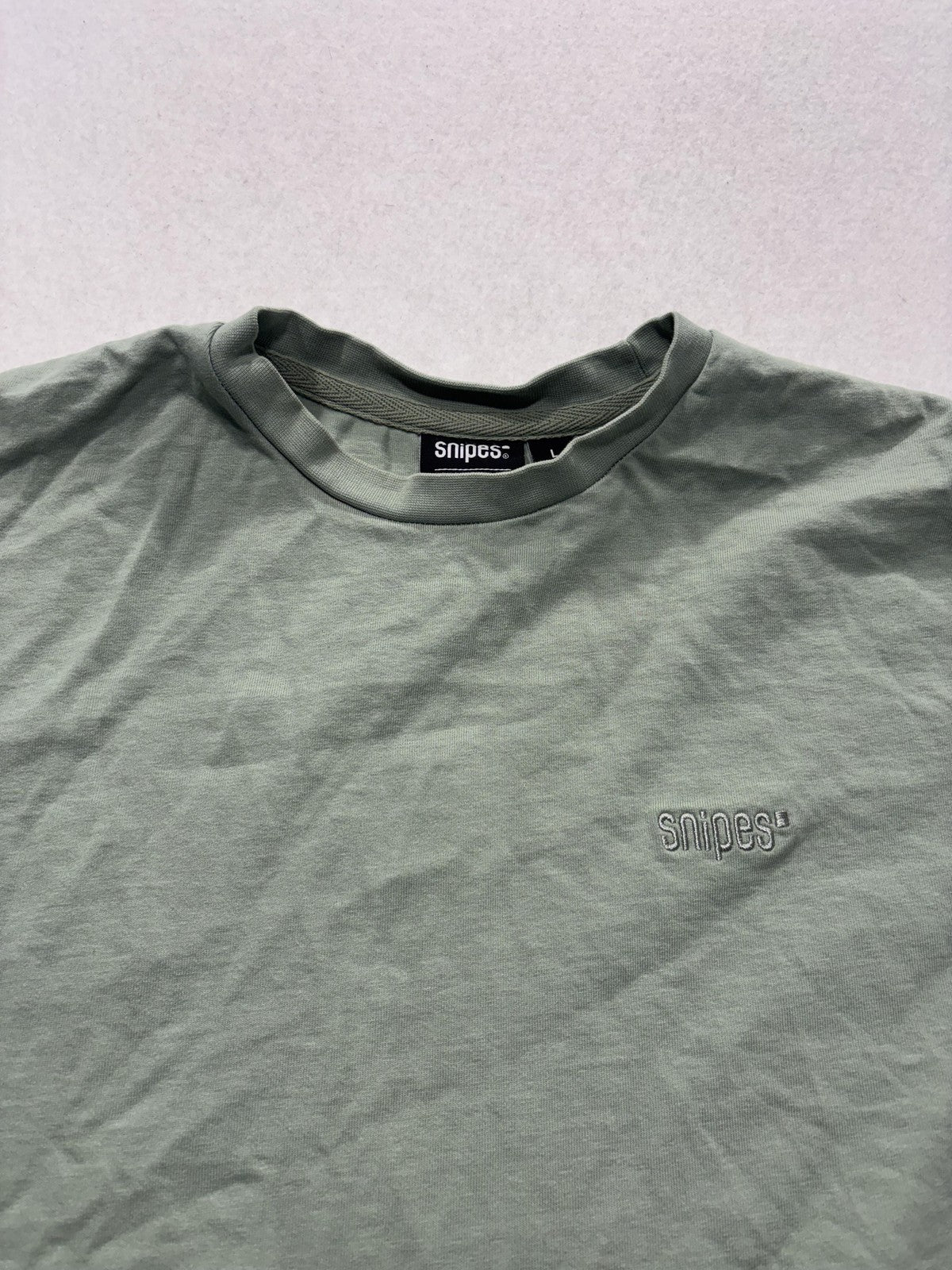 Snipes Shirt Mens Large Green Basic Logo Crew Neck Short Sleeve Tee Streetwear