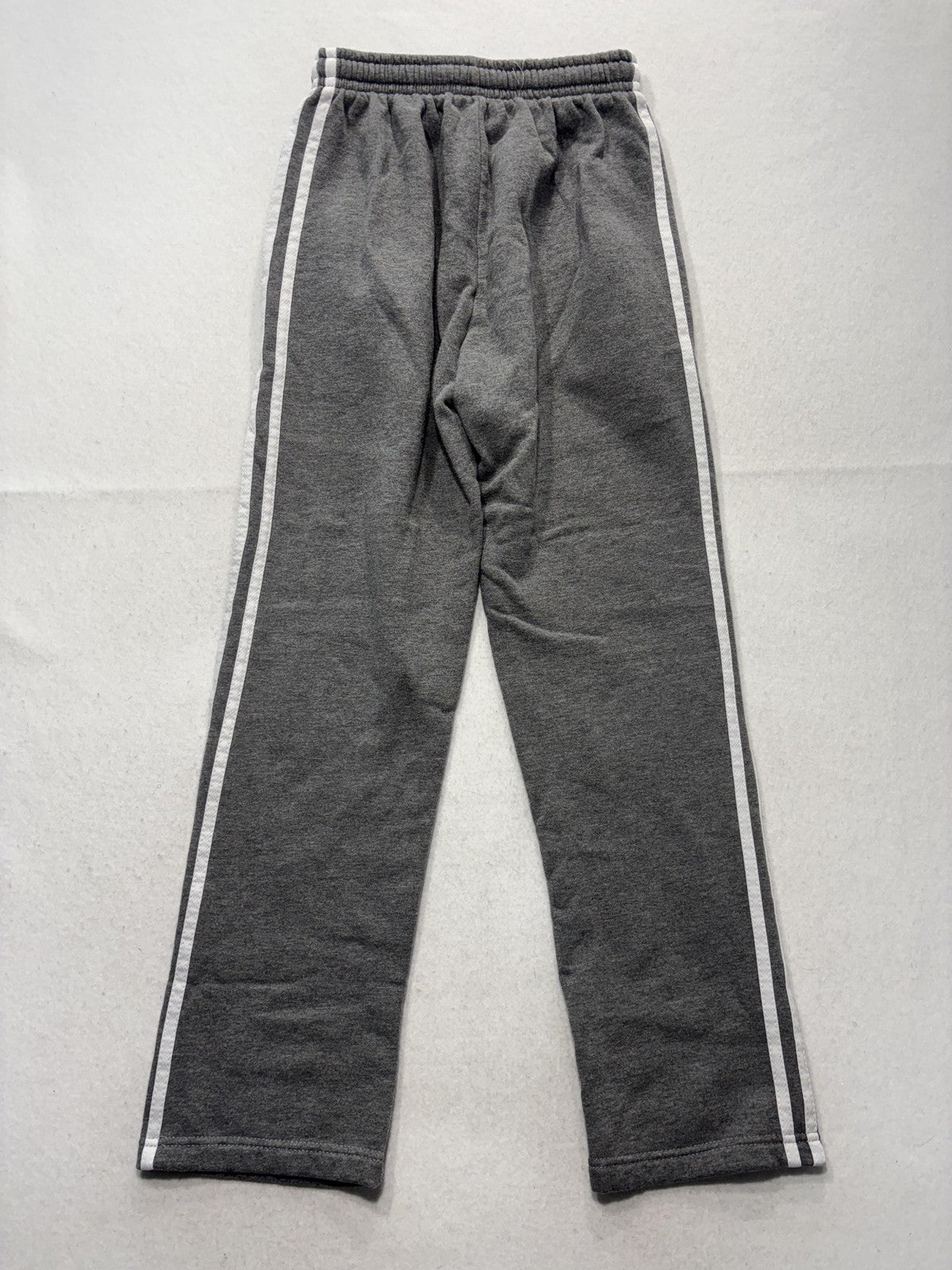7X Sweatpants Unisex Kids 12 Gray Fleece Ankle Striped Drawstring Winter Casual
