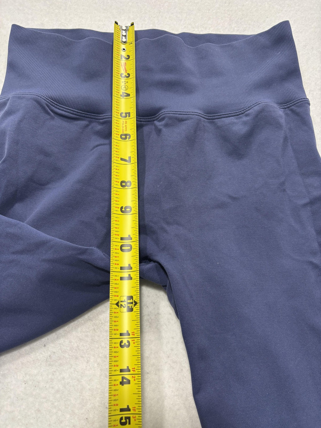 Leggings Womens Medium Blue High Rise 24.5" Inseam Ankle Stretch Yoga Athletic