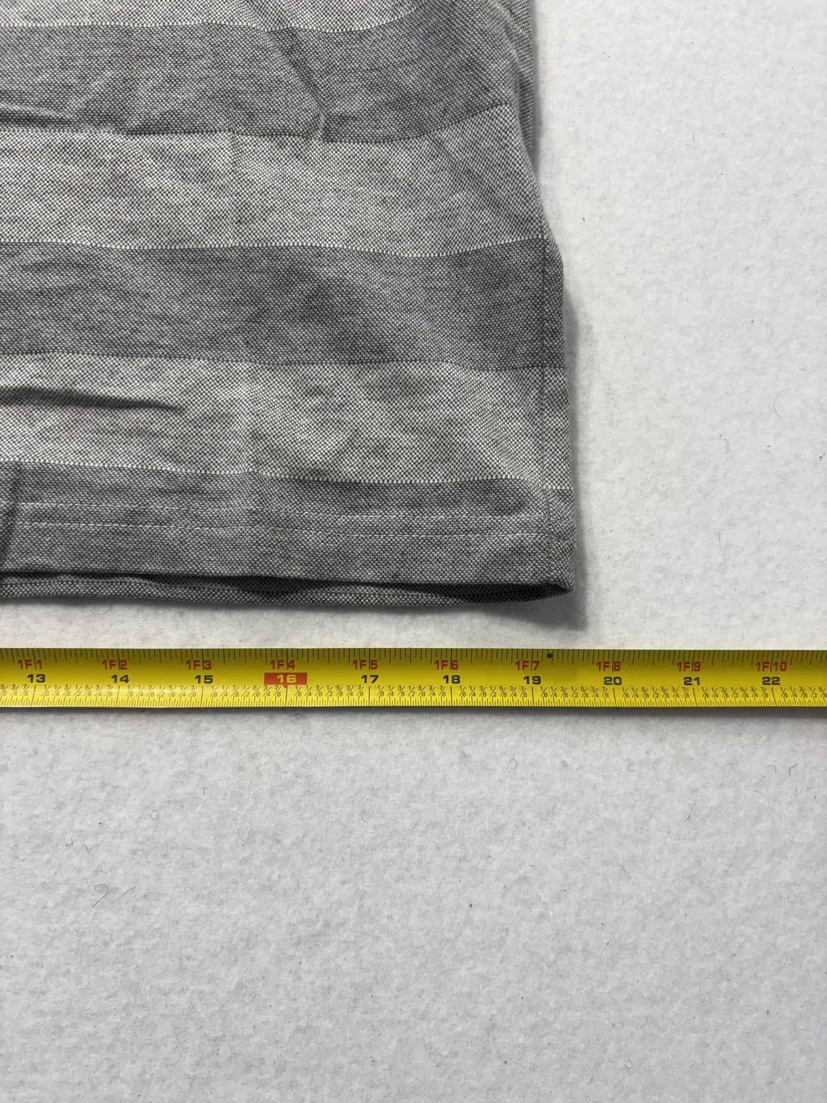Michael Kors Shirt Mens Medium Gray Striped V Neck Cotton Short Sleeve Logo Tee