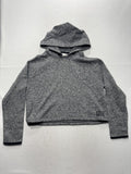 PINK Victoria's Secret Hoodie Womens L Gray Knit Logo Cropped Pullover Lounge