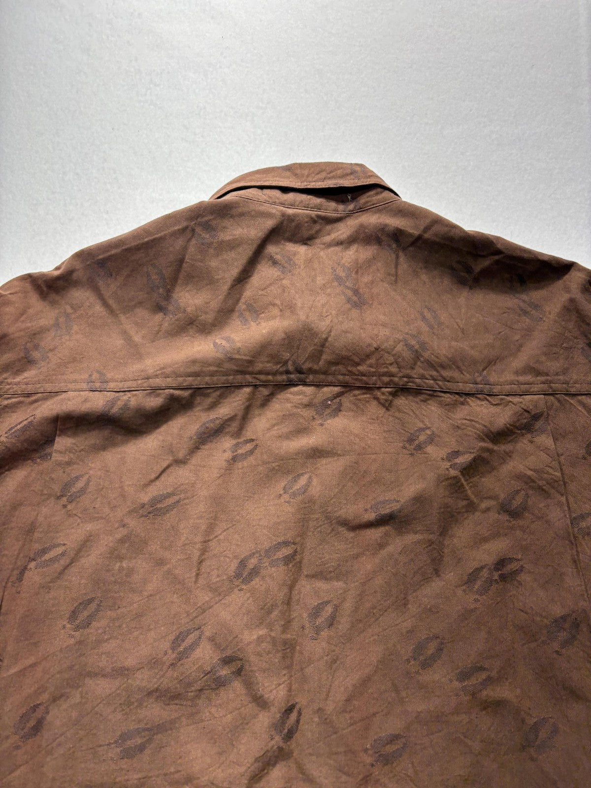 Columbia Shirt Mens Large Brown Whitetail Tracks Long Sleeve Button Up Hunting