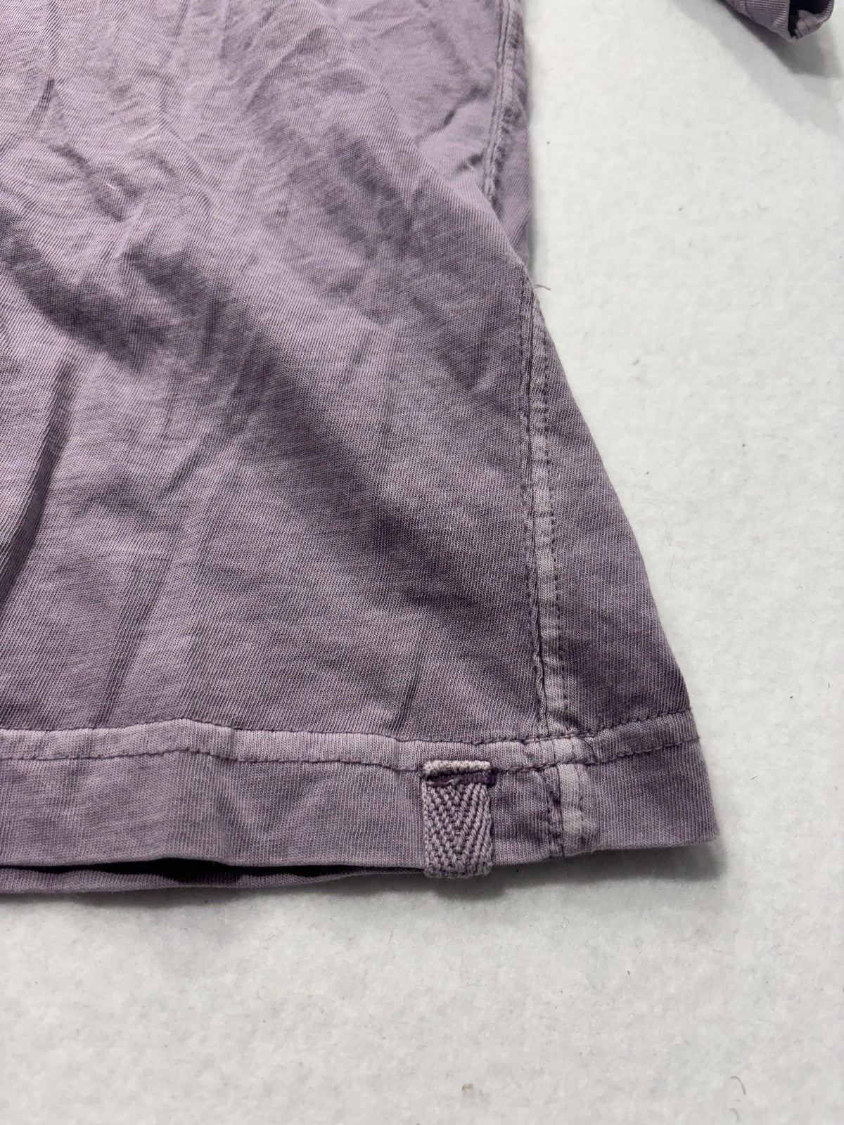 We The Free Shirt Womens Medium Purple Crew Neck Relaxed Fit Short Sleeve Cotton