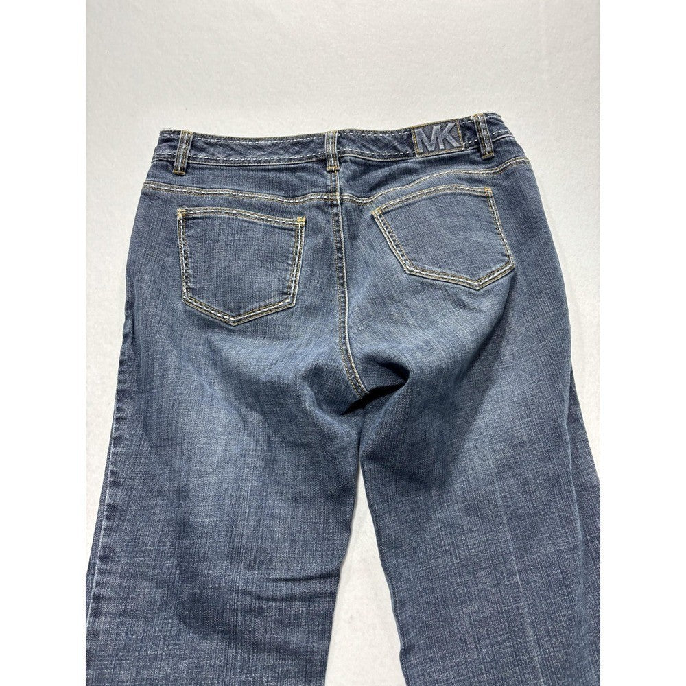 Michael Kors Jeans Womens 8P Blue Medium Wash Mid Rise Bootcut Stretch 30x30