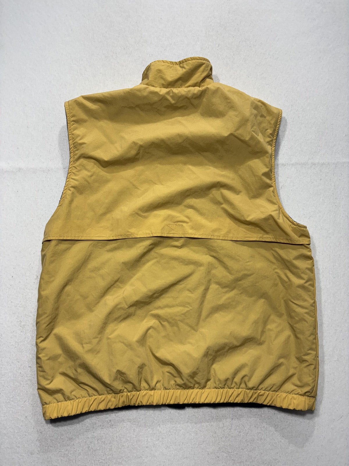 Princess Cruises Vest Mens Large Yellow Nylon Full Zip Fleece Lined Windbreaker