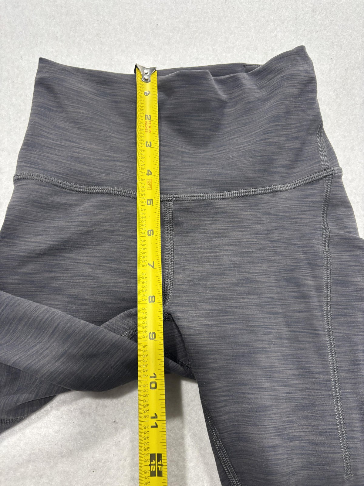 Lululemon Leggings Womens 2 Gray High Rise 26" Inseam Ankle Yoga Stretch Pockets