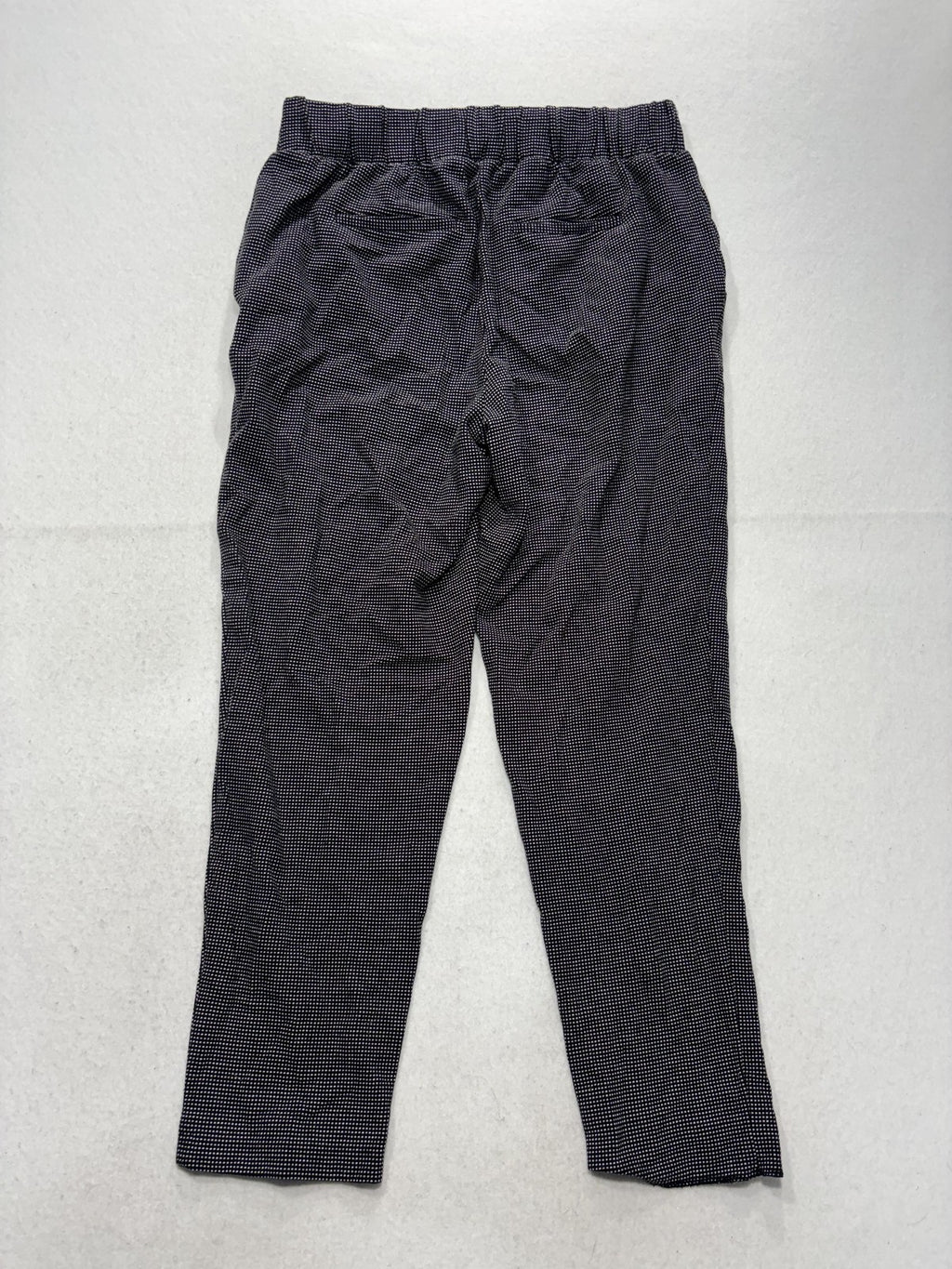 Nine West Dress Pants Womens Small Black Check Crop Tapered Knit Stretch