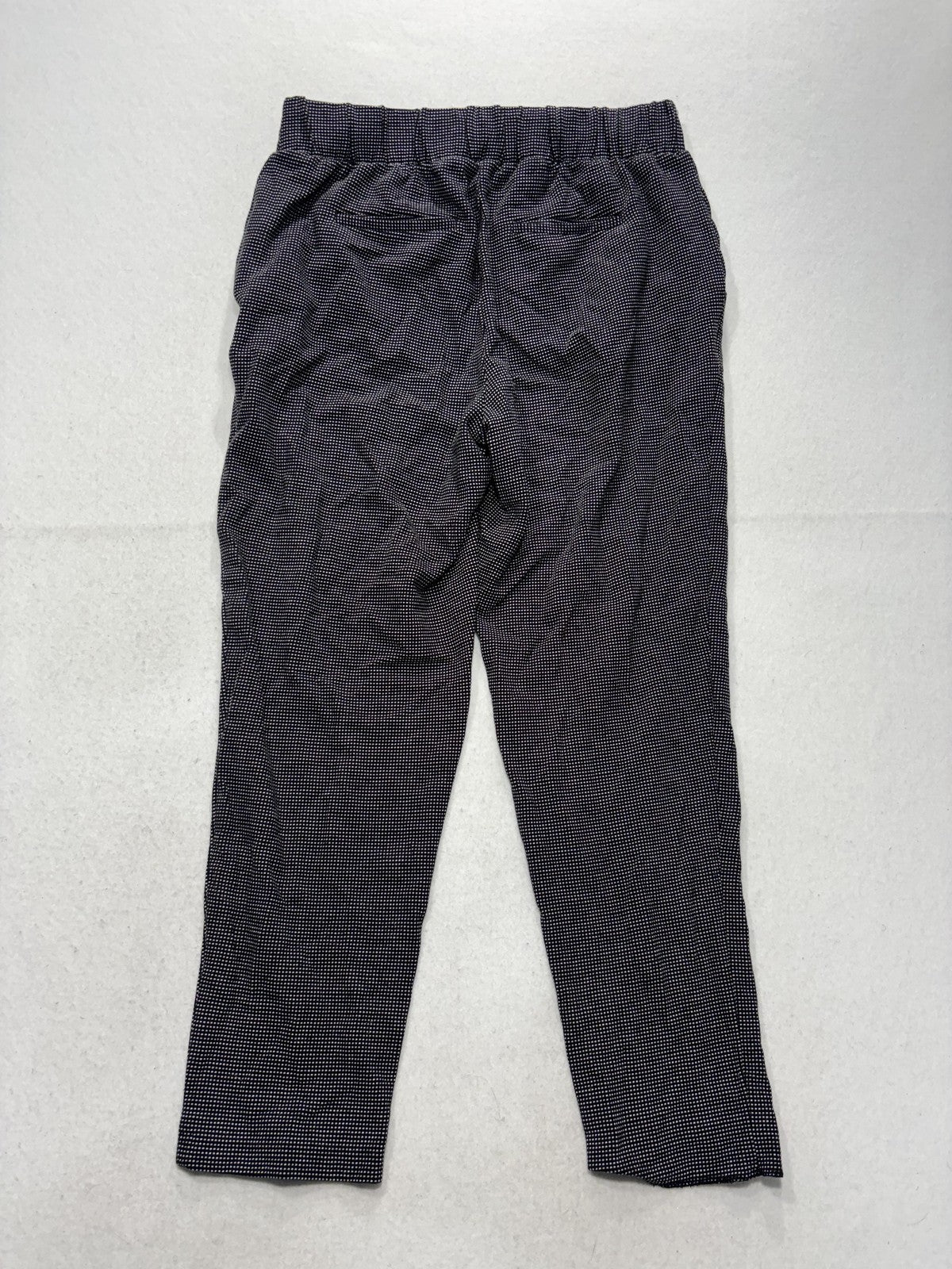 Nine West Dress Pants Womens Small Black Check Crop Tapered Knit Stretch