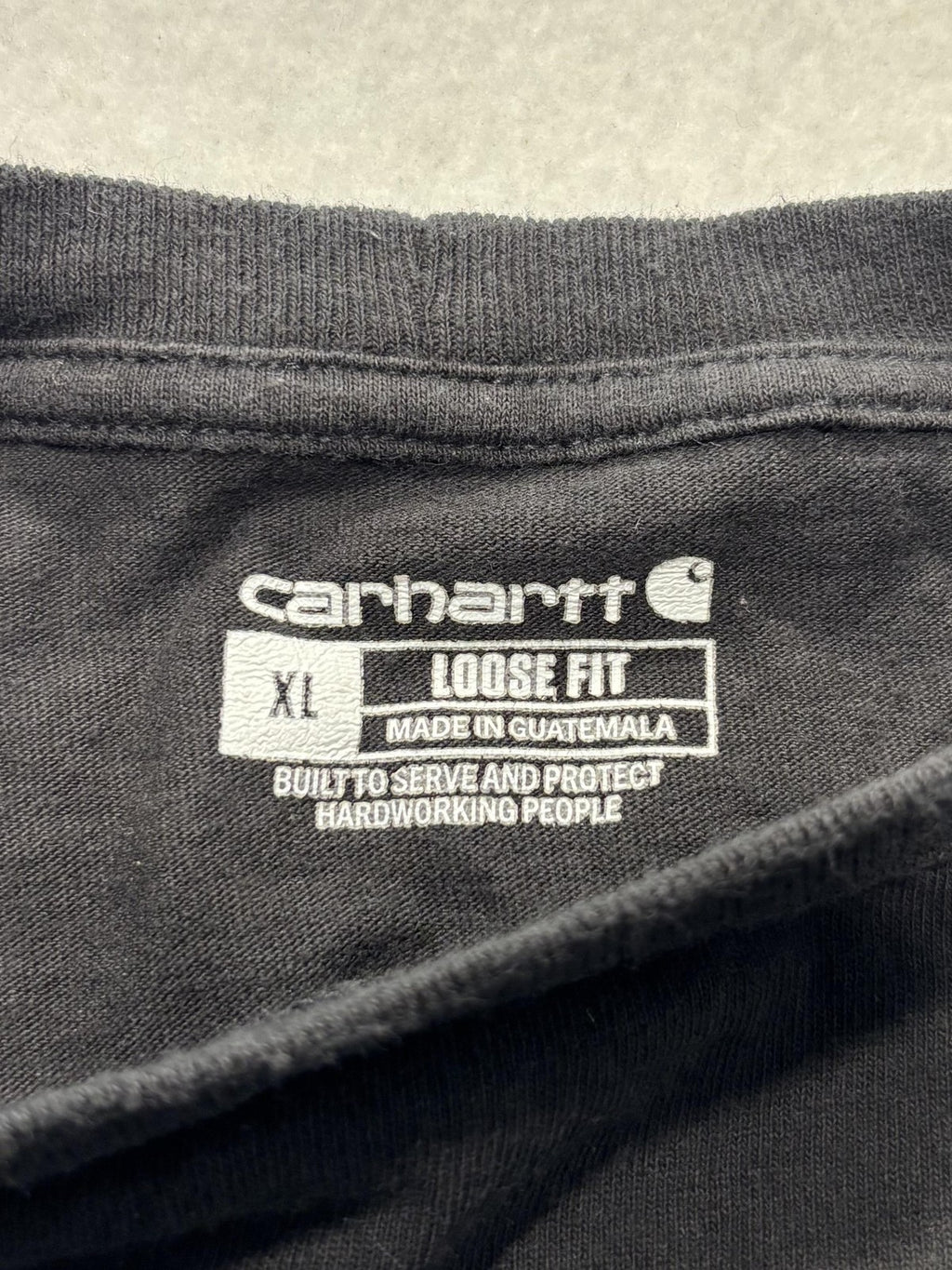 Carhartt Shirt Mens XL Black K87 Loose Fit Pocket T-Shirt Short Sleeve Workwear