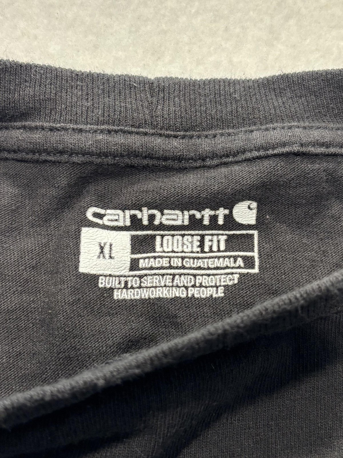Carhartt Shirt Mens XL Black K87 Loose Fit Pocket T-Shirt Short Sleeve Workwear