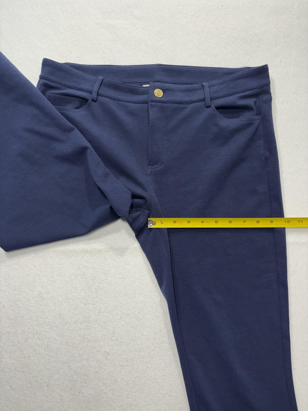 MICHAEL Michael Kors Pants Womens 10 Blue Ponte Slim Jegging Pull On Stretch