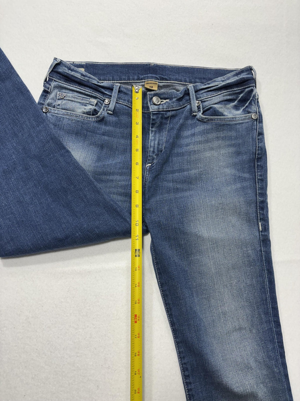 True Religion Cora Jeans Womens 28 Blue Medium Wash Mid Rise Straight 28x31