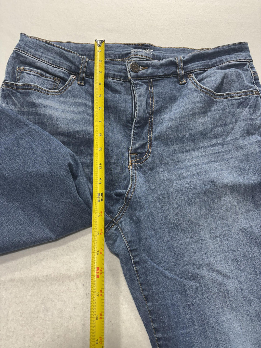 Terra & Sky Jeans Womens 16W Petite Blue Medium Wash High Rise Skinny 37x26.5