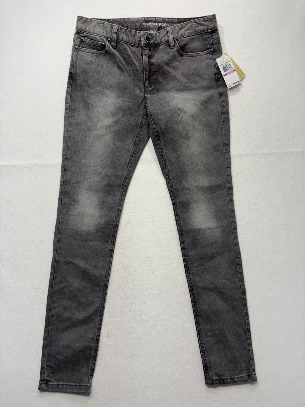 MICHAEL Michael Kors Jeans Womens 6 Charcoal Mid Rise Skinny Lace 30x29.5