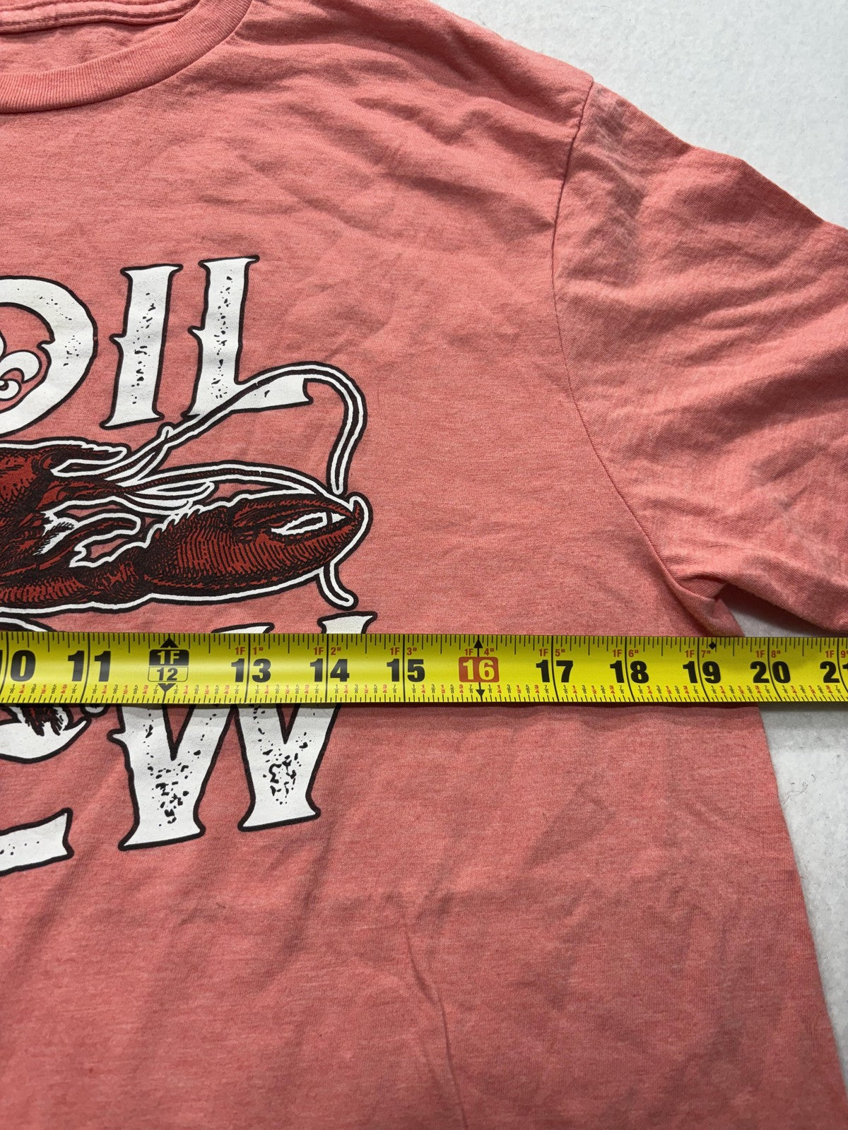 Academy Sports + Outdoors Shirt Mens Large Pink Boil Crew Crawfish Graphic Tee