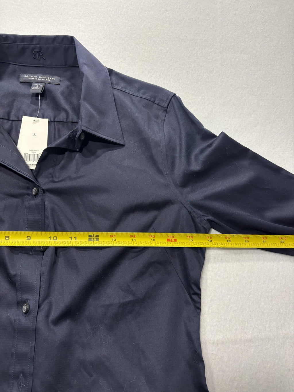 Banana Republic Shirt Womens 8 Blue Non Iron Stretch Button Up Long Sleeve Top