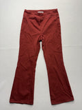 We The Free Pants Womens Small Red Twill Jegging Flare Leg Pull On Stretch