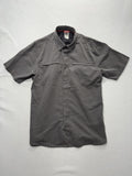The North Face Shirt Mens Medium Gray Check Short Sleeve Button Up Hiking Casual