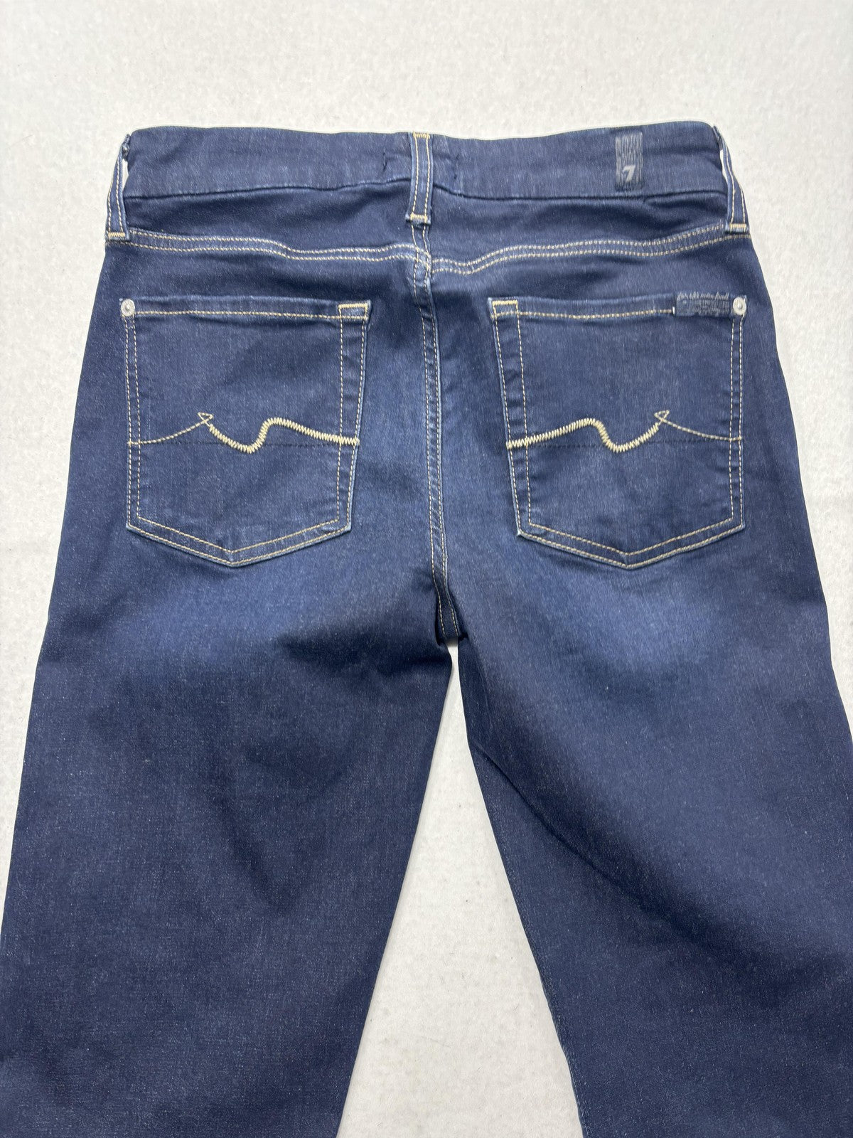7 For All Mankind Kimmie Bootcut Jeans Womens 28 Blue Mid Rise Stretch 28x32