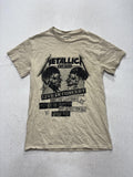 Metallica Shirt Mens Small Beige Tour 1992 Live In Concert Graphic Band Tee