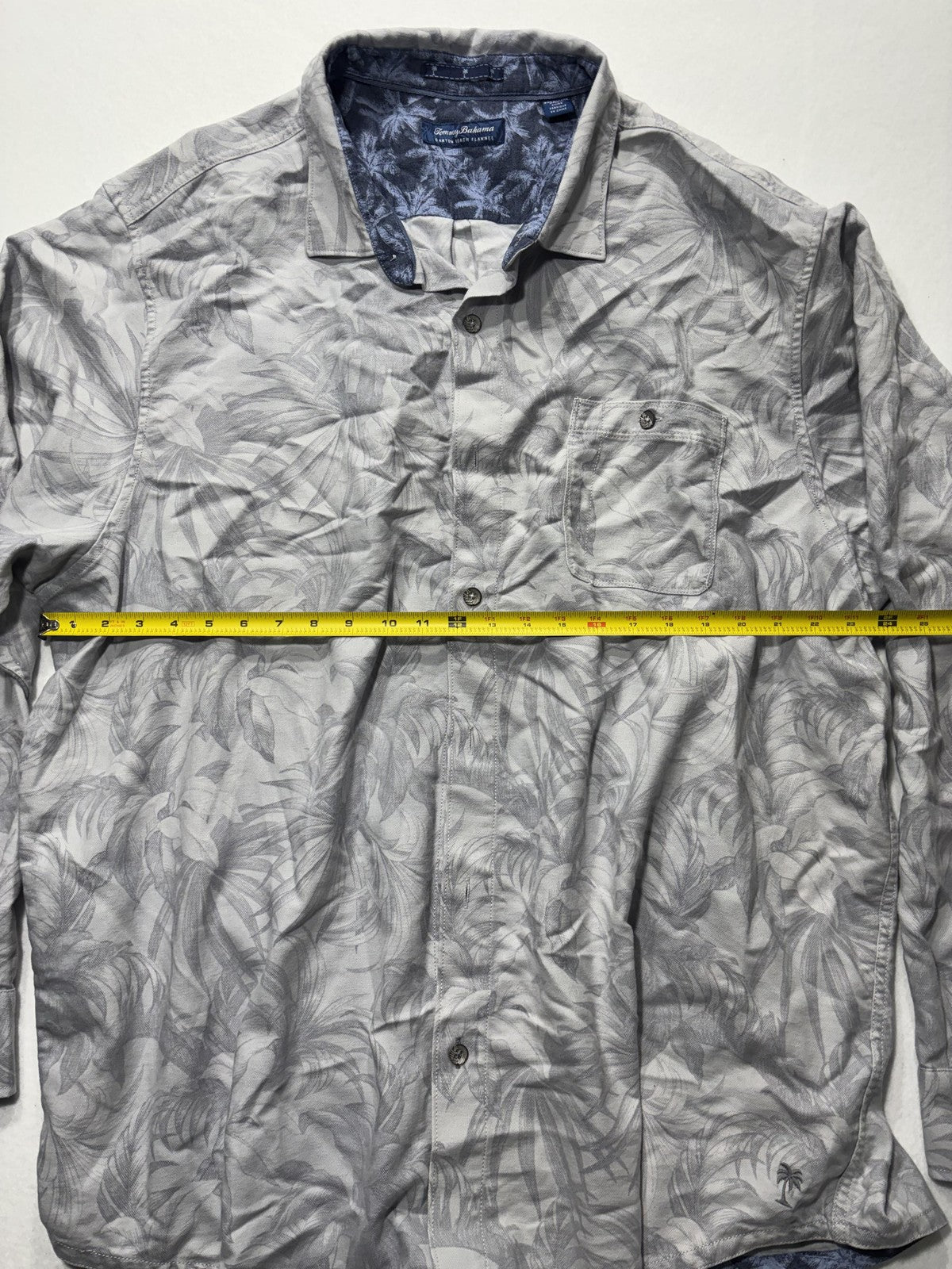 Tommy Bahama Shirt Mens 3XL Gray Canyon Beach Flannel Long Sleeve Button Up