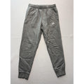 Nike Jogger Pants Mens Medium Gray Fleece Elastic Waist Tapered Athletic Pockets