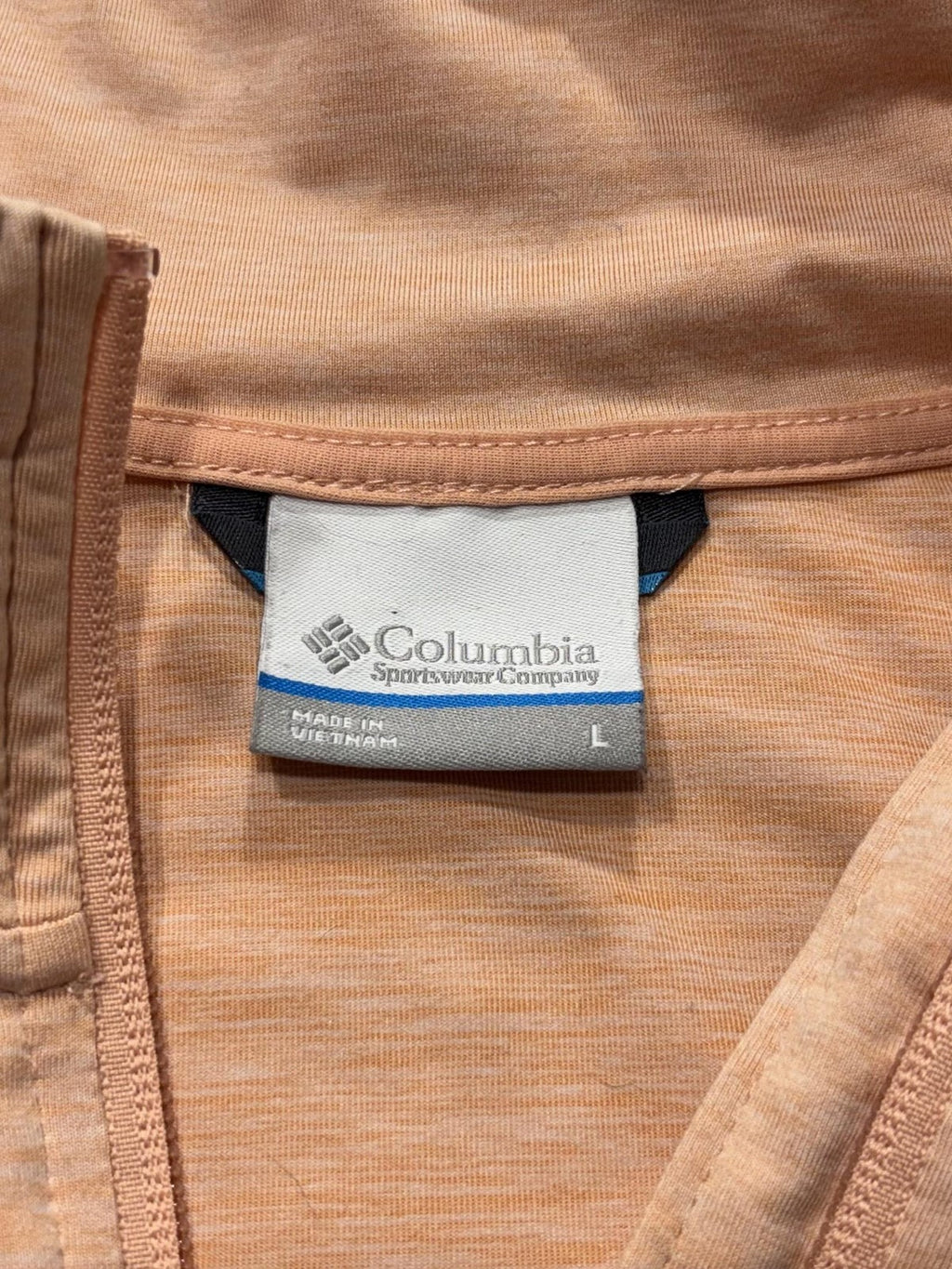 Columbia Jacket Womens Large Orange Lightweight Full Zip Ventilated Hiking