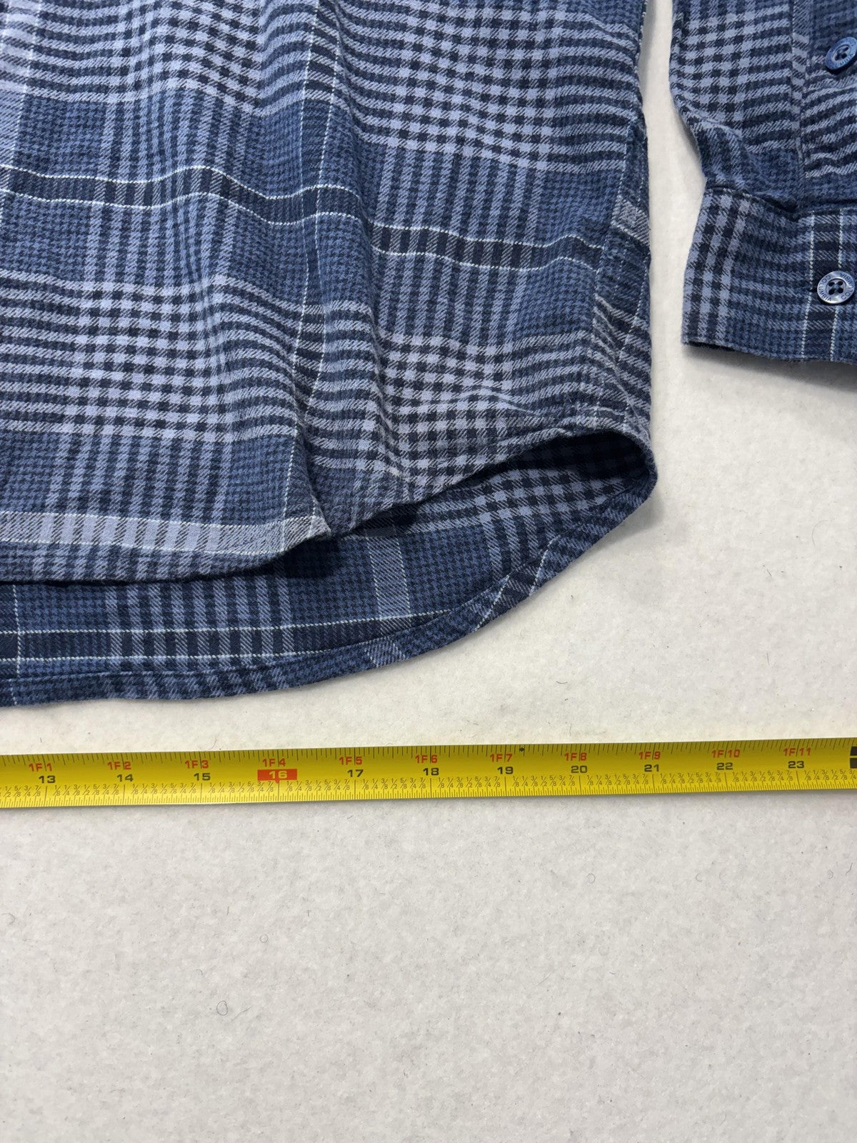 Columbia Shirt Mens Large Blue Plaid Flannel Long Sleeve Button Up Casual