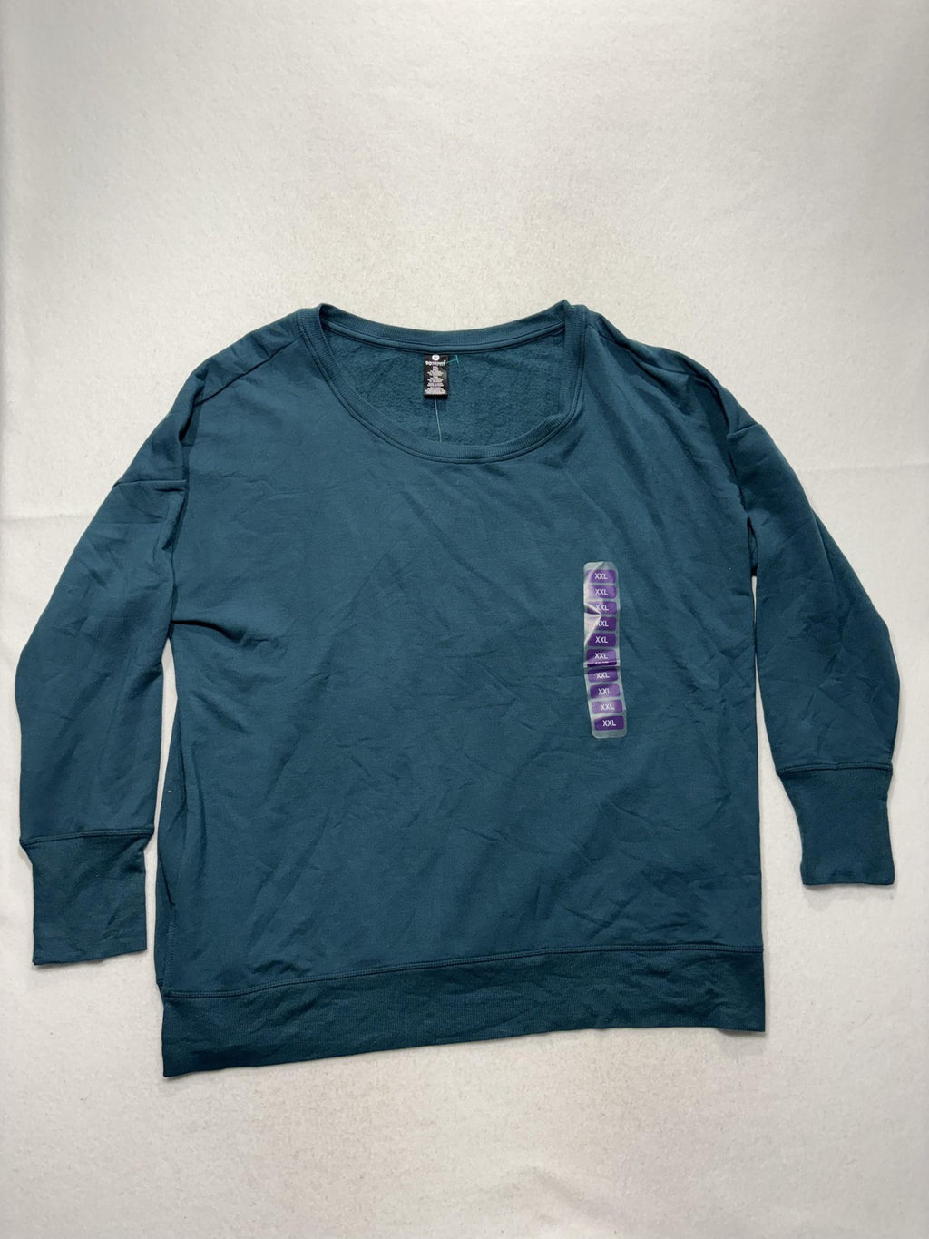 90 Degree By Reflex Tunic Sweatshirt Womens XXL Oceanic Teal Blue Fleece QB3910