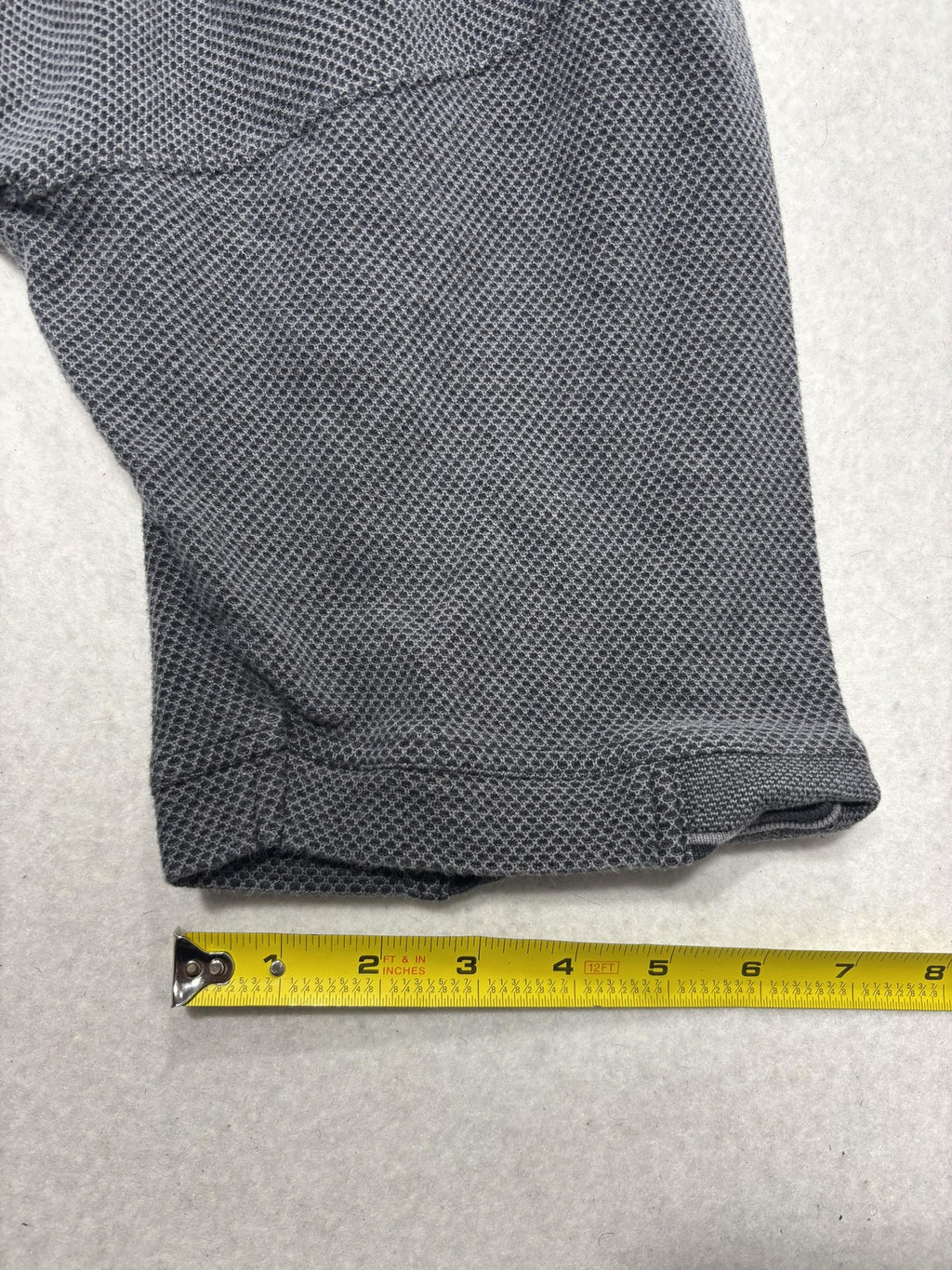 Tommy Bahama Polo Shirt Mens Large Gray Geometric Cotton Knit Short Sleeve Logo