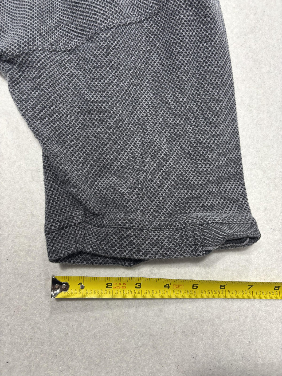 Tommy Bahama Polo Shirt Mens Large Gray Geometric Cotton Knit Short Sleeve Logo