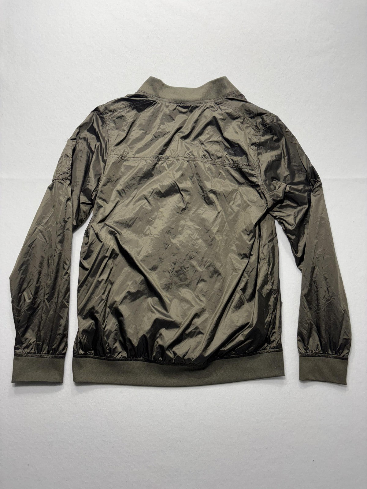 The North Face Jacket Womens Medium Green Nylon Bomber Full Zip Lightweight