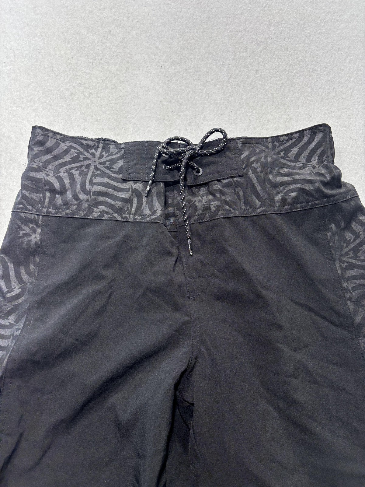 Ocean Current Swim Shorts Mens Medium Black Animal Print Quick Dry Mesh Lined