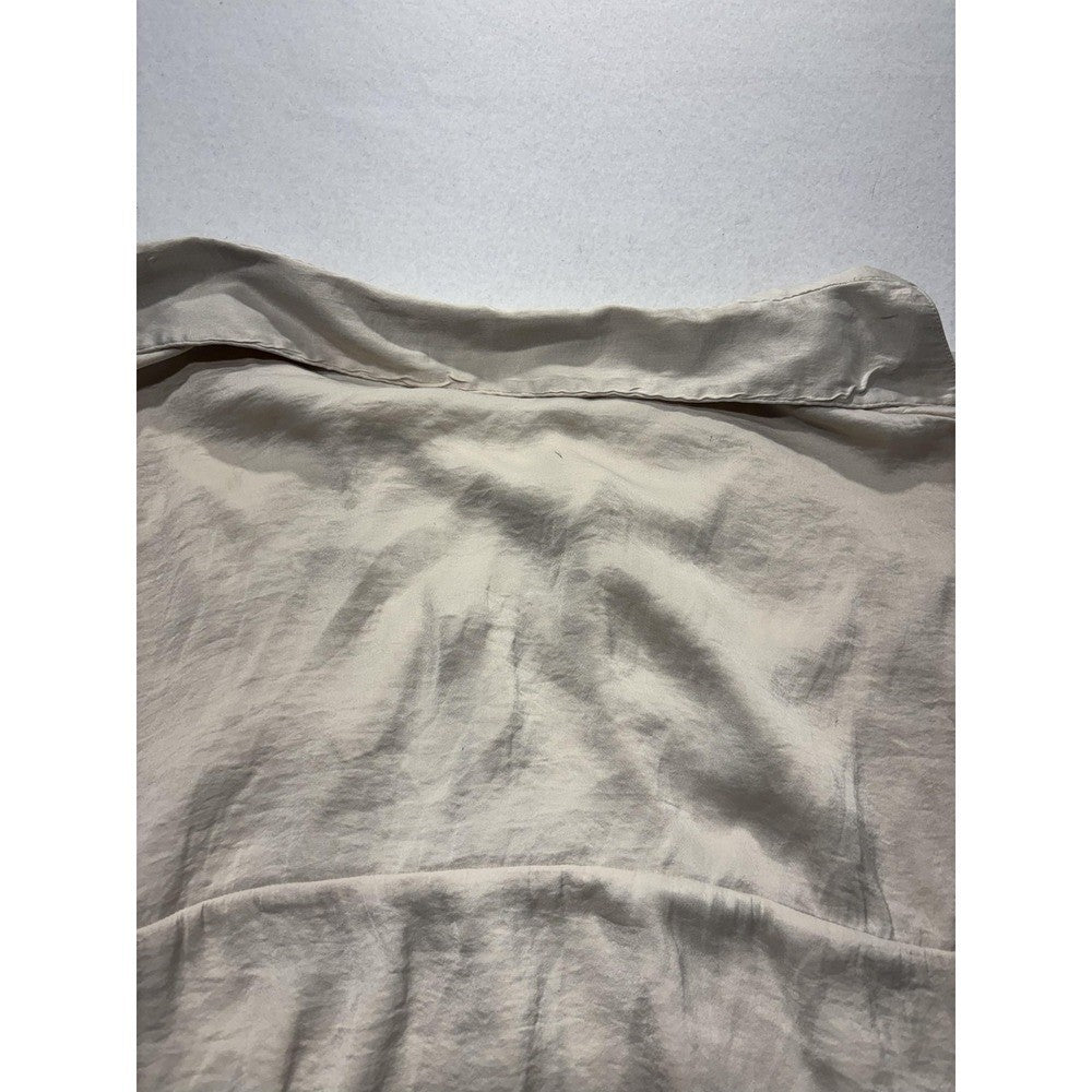 American Eagle Outfitters Blouse Womens XS White V Neck Long Sleeve Tunic Top