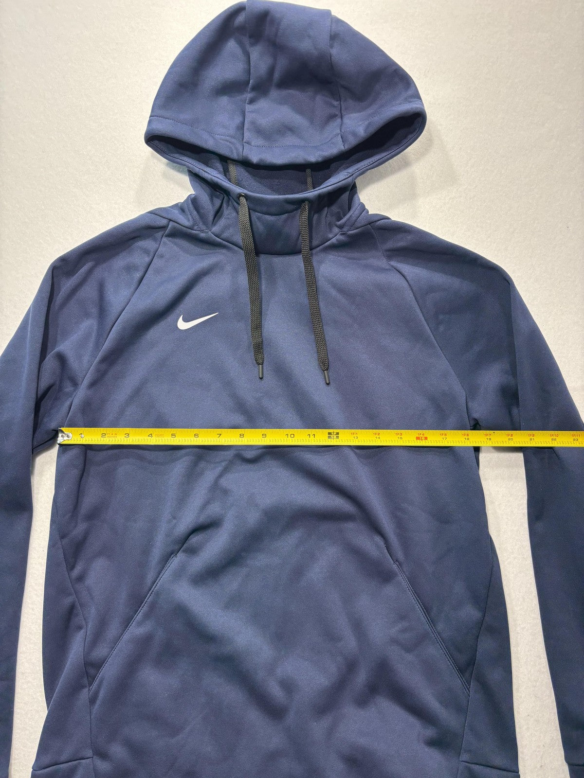 Nike Dri-FIT Hoodie Mens Medium Blue Fleece Pullover Athletic Training Logo