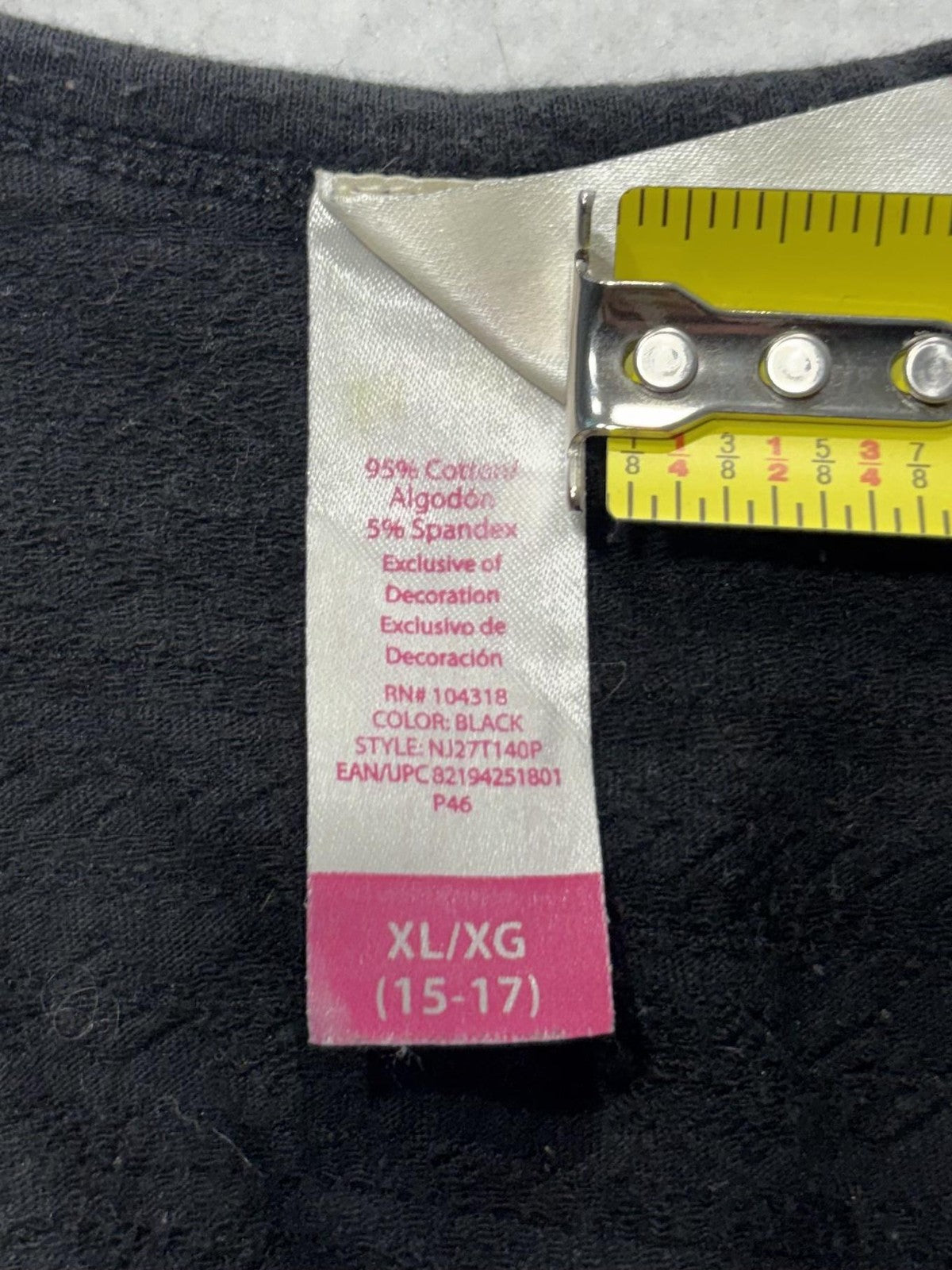 No Boundaries Tank Top Juniors XL Black Scoop Neck Ribbed Knit NJ27T140P