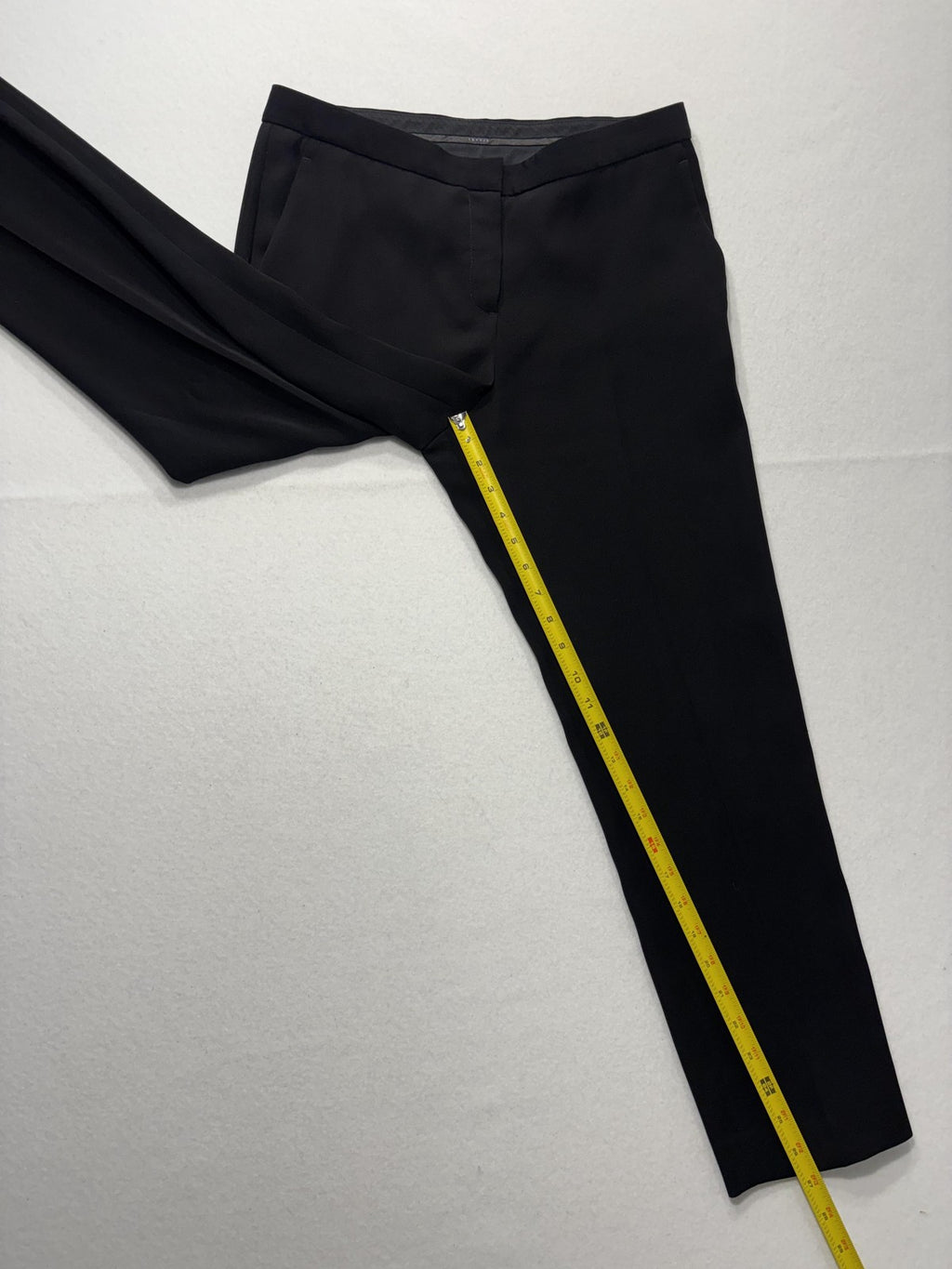 Theory Dress Pants Womens 6 Black Crepe Slim Ankle Lined Flat Front Work Career