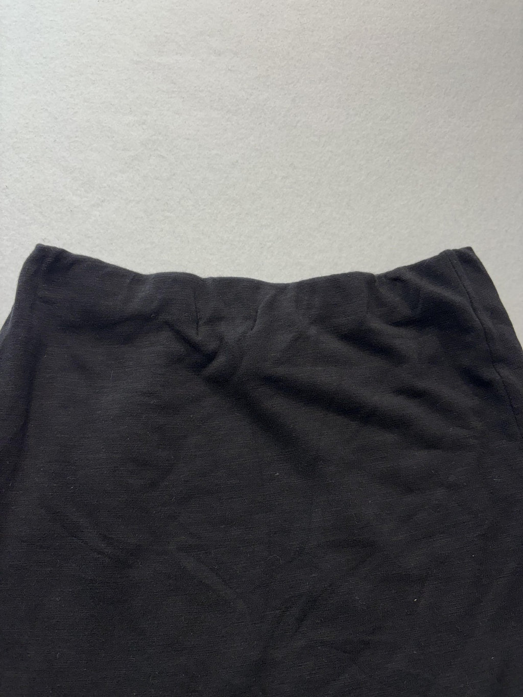 Monrow Skirt Womens 0 Black Jersey Asymmetric Layered Front Slit Mini Pull On