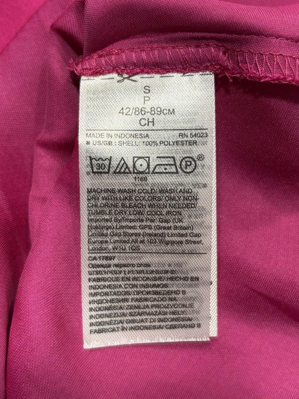 Banana Republic Top Womens S Pink Long Sleeve Scoop Neck Office Blouse